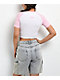 adidas x Care Bears Pink & White Ringer Crop T-Shirt - Thumbnail image 2 of 7