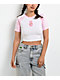 adidas x Care Bears Pink & White Ringer Crop T-Shirt - Thumbnail image 1 of 7