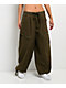 dELiA's Low Rise Olive Oversized Cargo Pants - Thumbnail image 1 of 6