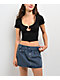 dELiA's O Ring Black Crop Top - Thumbnail image 1 of 2